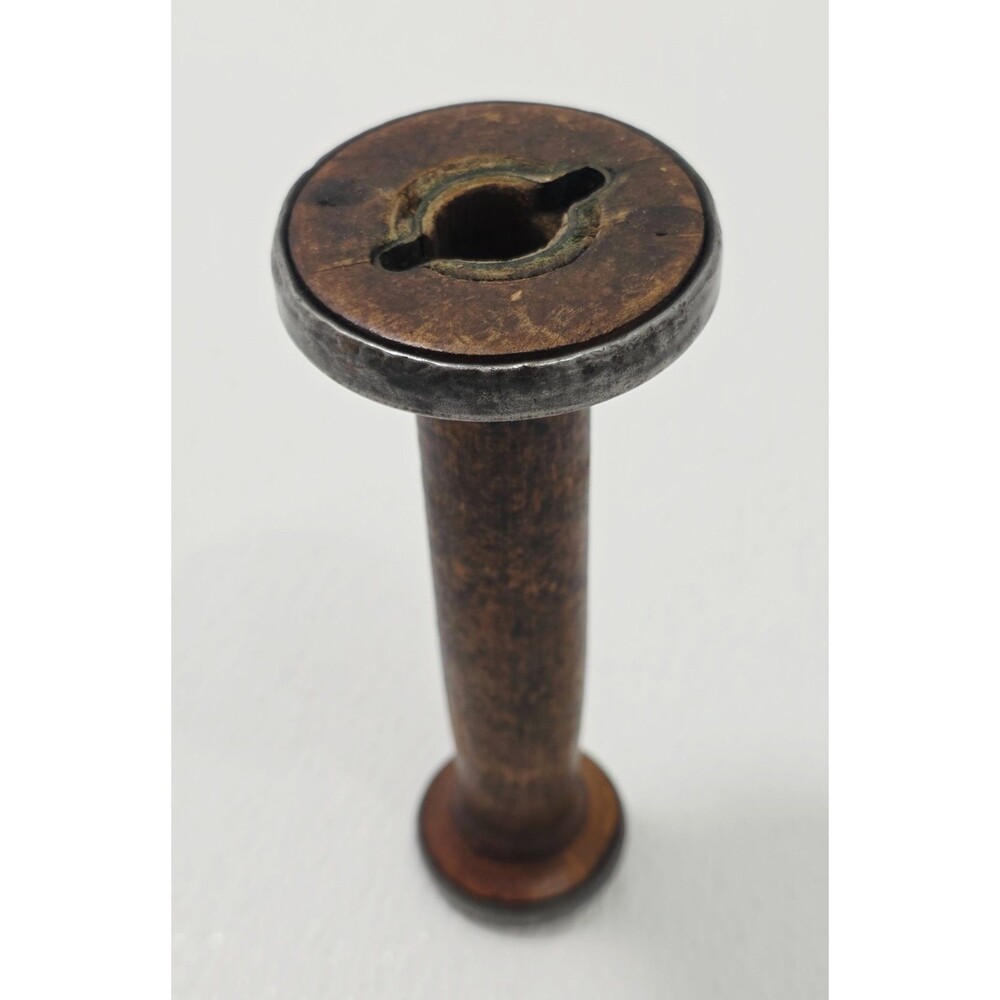 Antique Wooden Industrial Spool Bobbin Textile Mill Primitive Decor